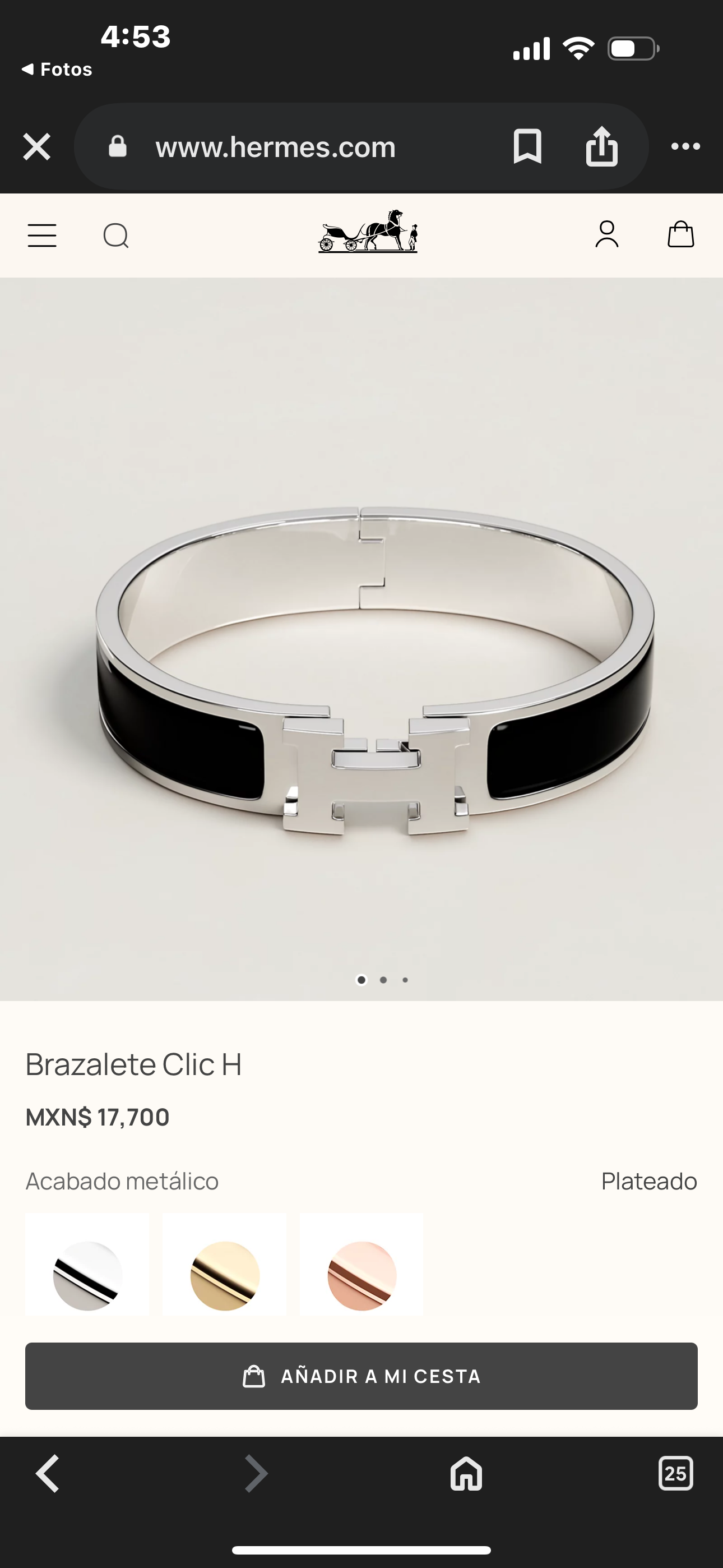 Pulsera Hermès Clic H