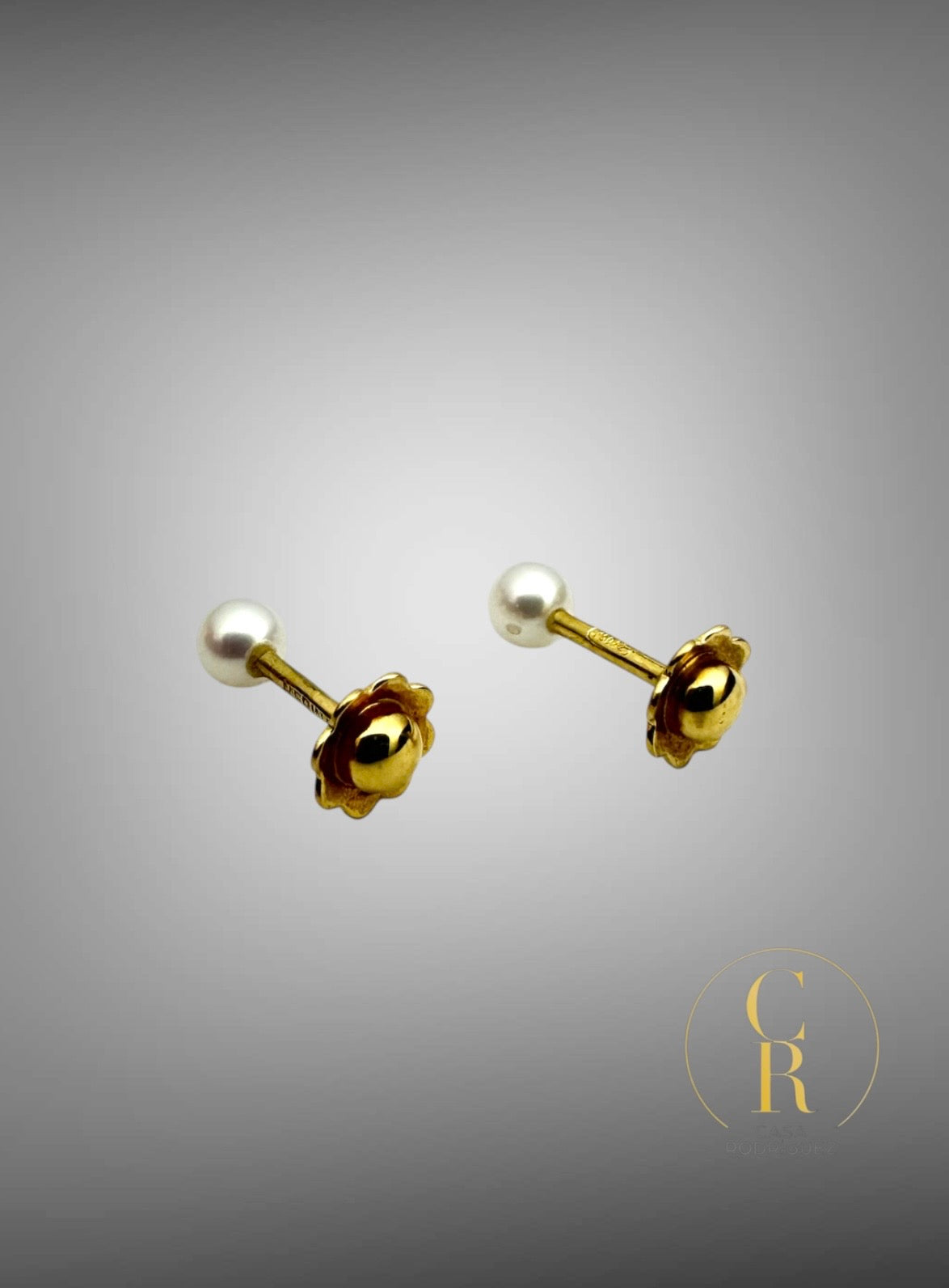 Broqueles para Bebé con Perla 18k.