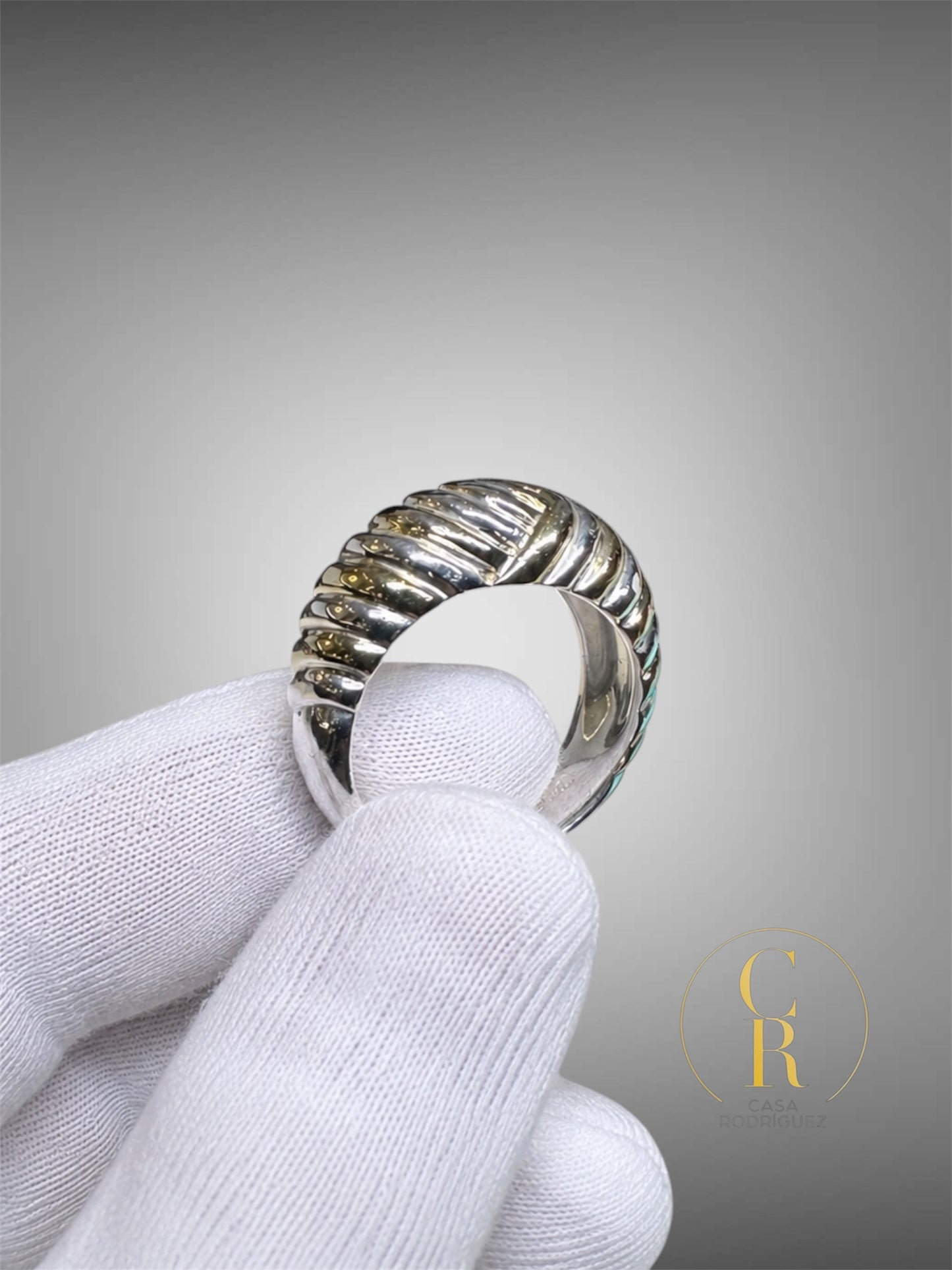 Anillo Tane Rayado Vermeil