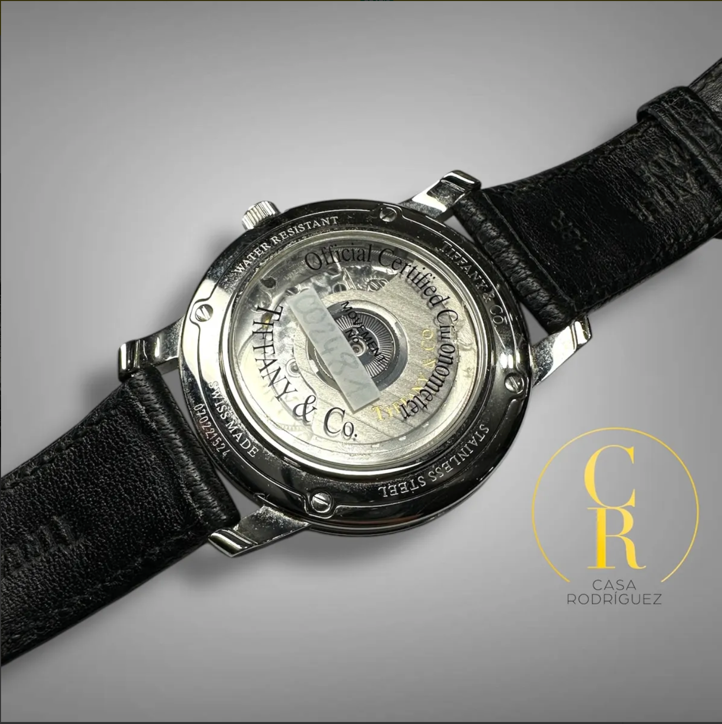 Reloj Tiffany & Co. Atlas Negro Plateado