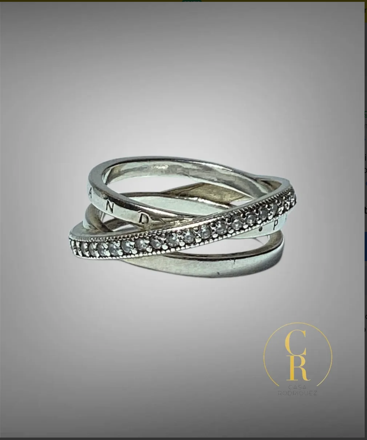 Anillo Pandora Triple Entrelazado