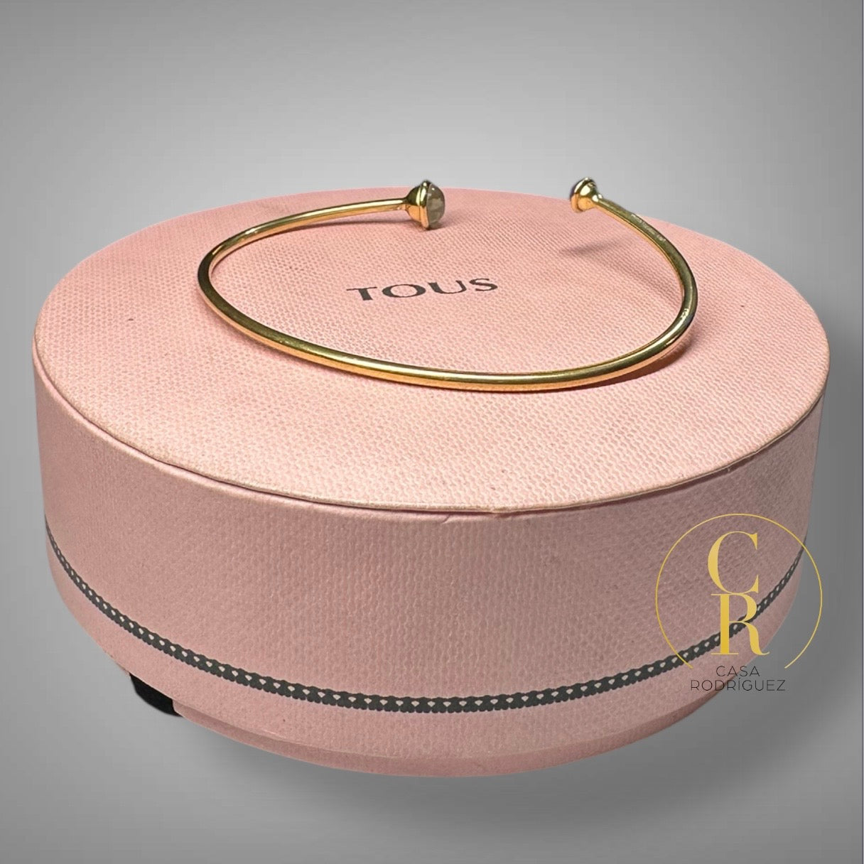 Pulsera Tous Rigida Zafiro Y Topacio Vermeil