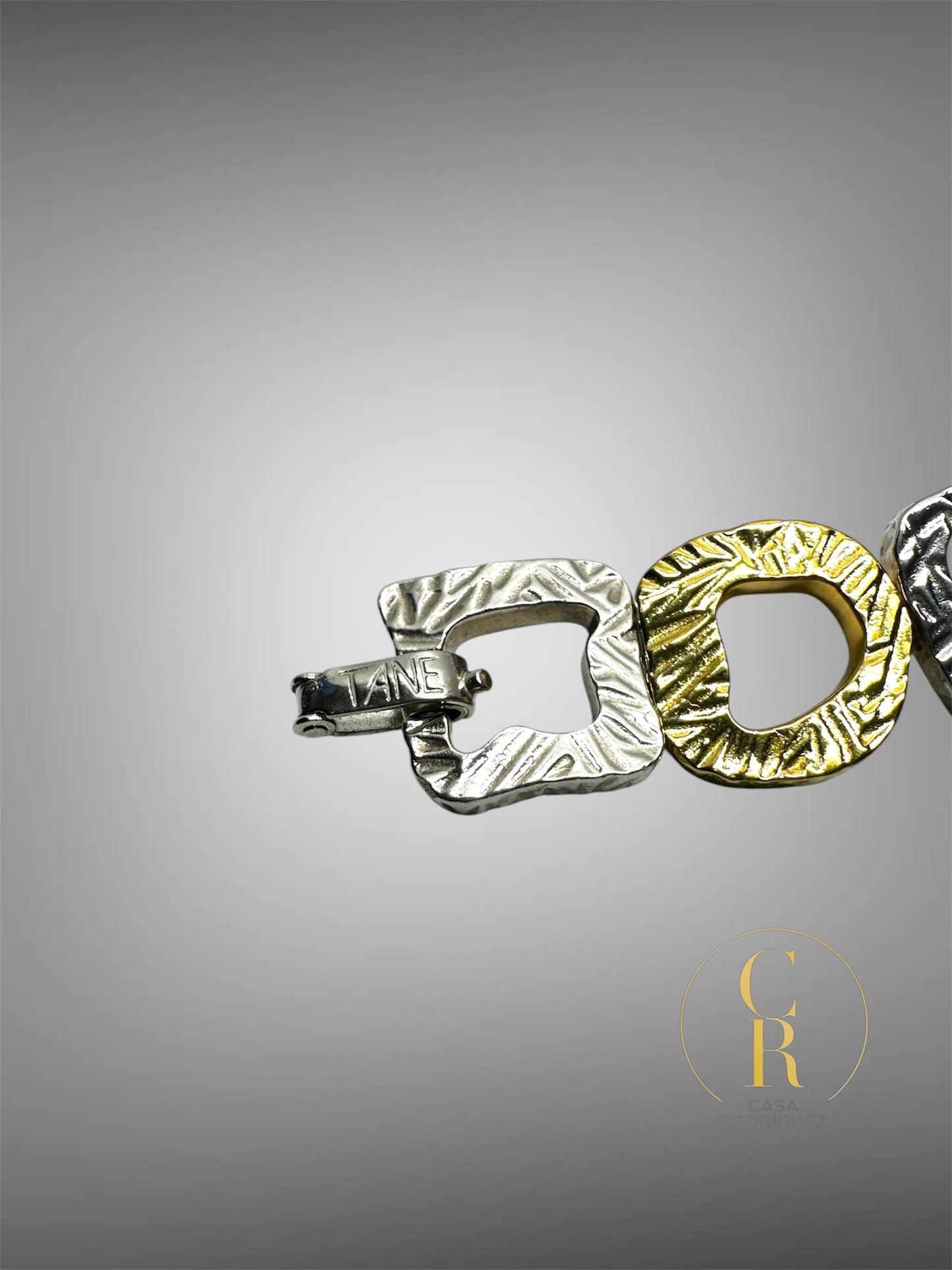 Pulsera Tane Cuadros y Circulos Vermeil