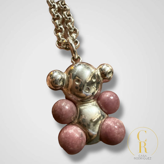 Colar Tous Dije Oso Piedras