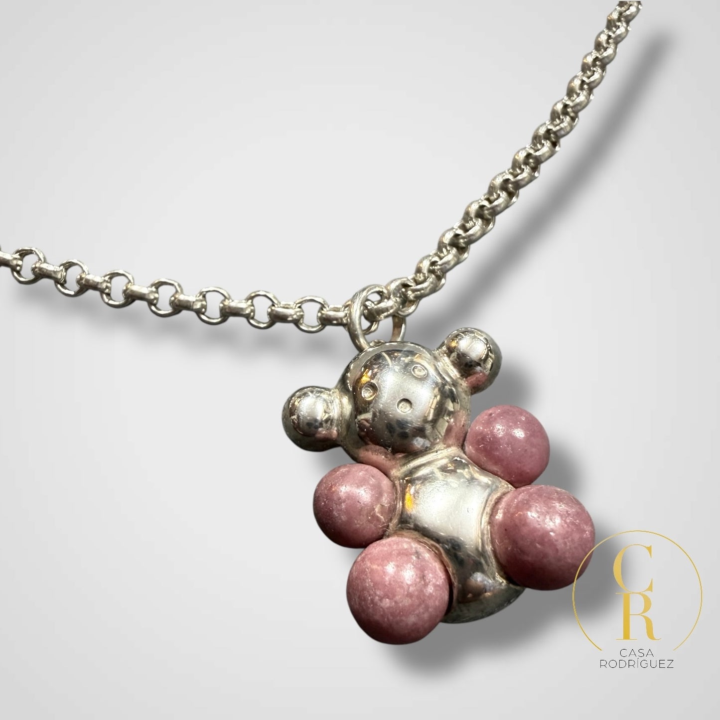 Colar Tous Dije Oso Piedras