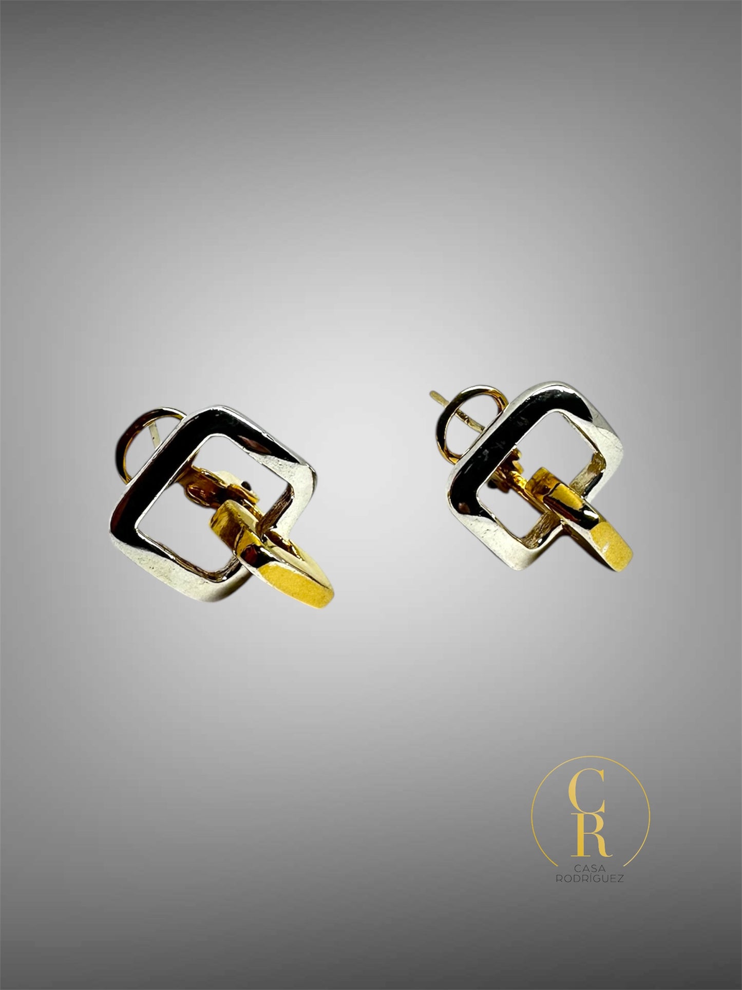 Aretes Tane Cuadros Vermeil