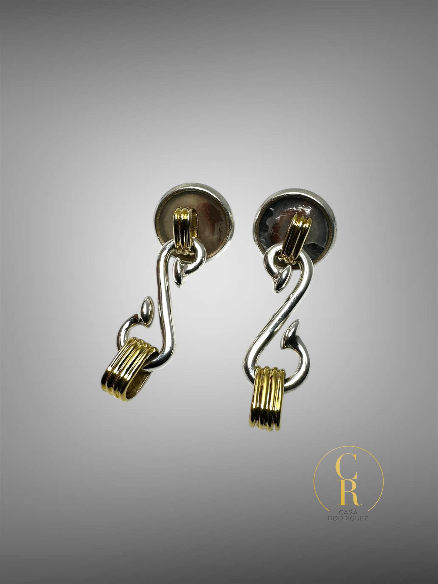Aretes Tane Colgantes Con Vermeil