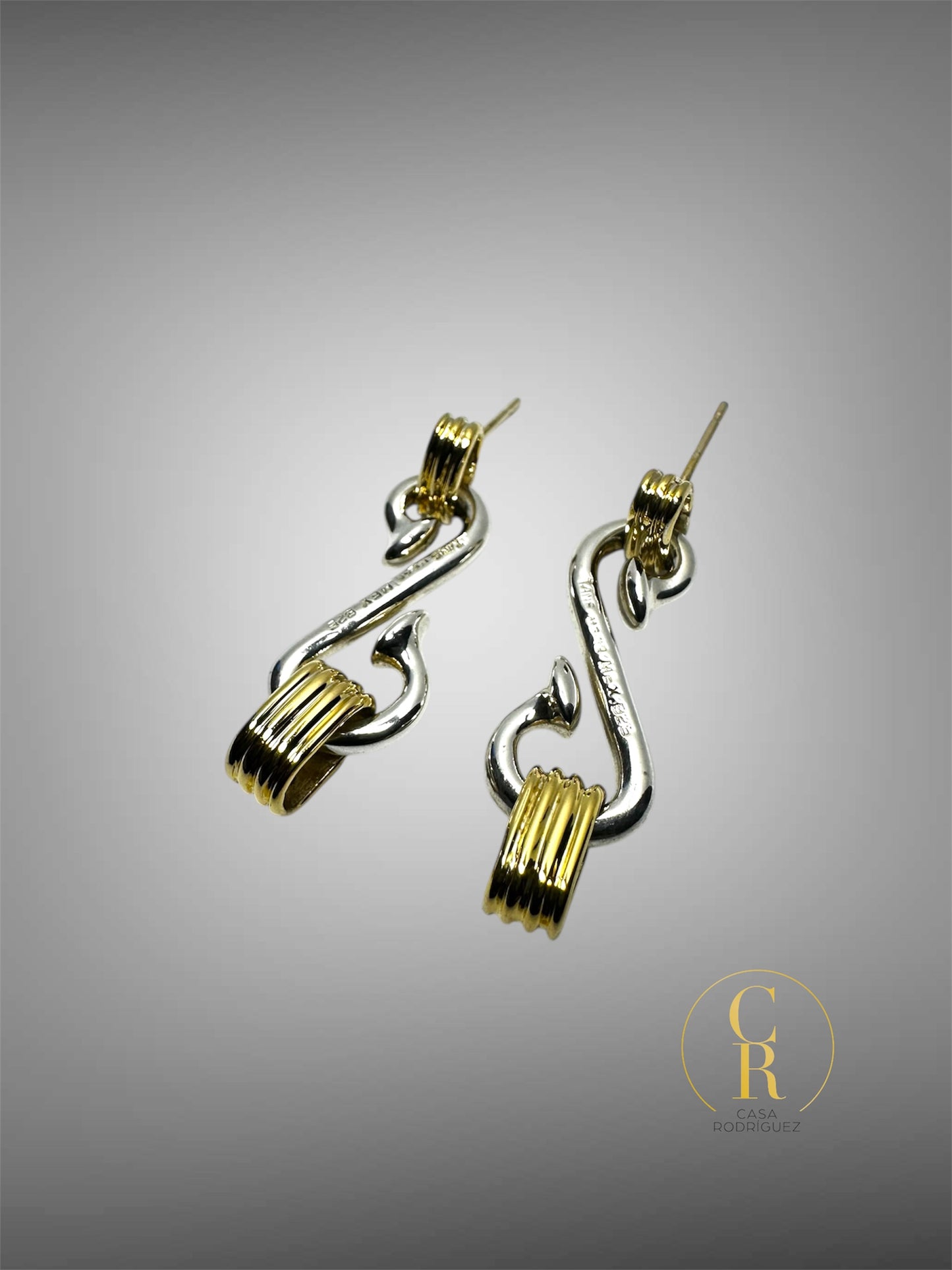 Aretes Tane Colgantes Con Vermeil