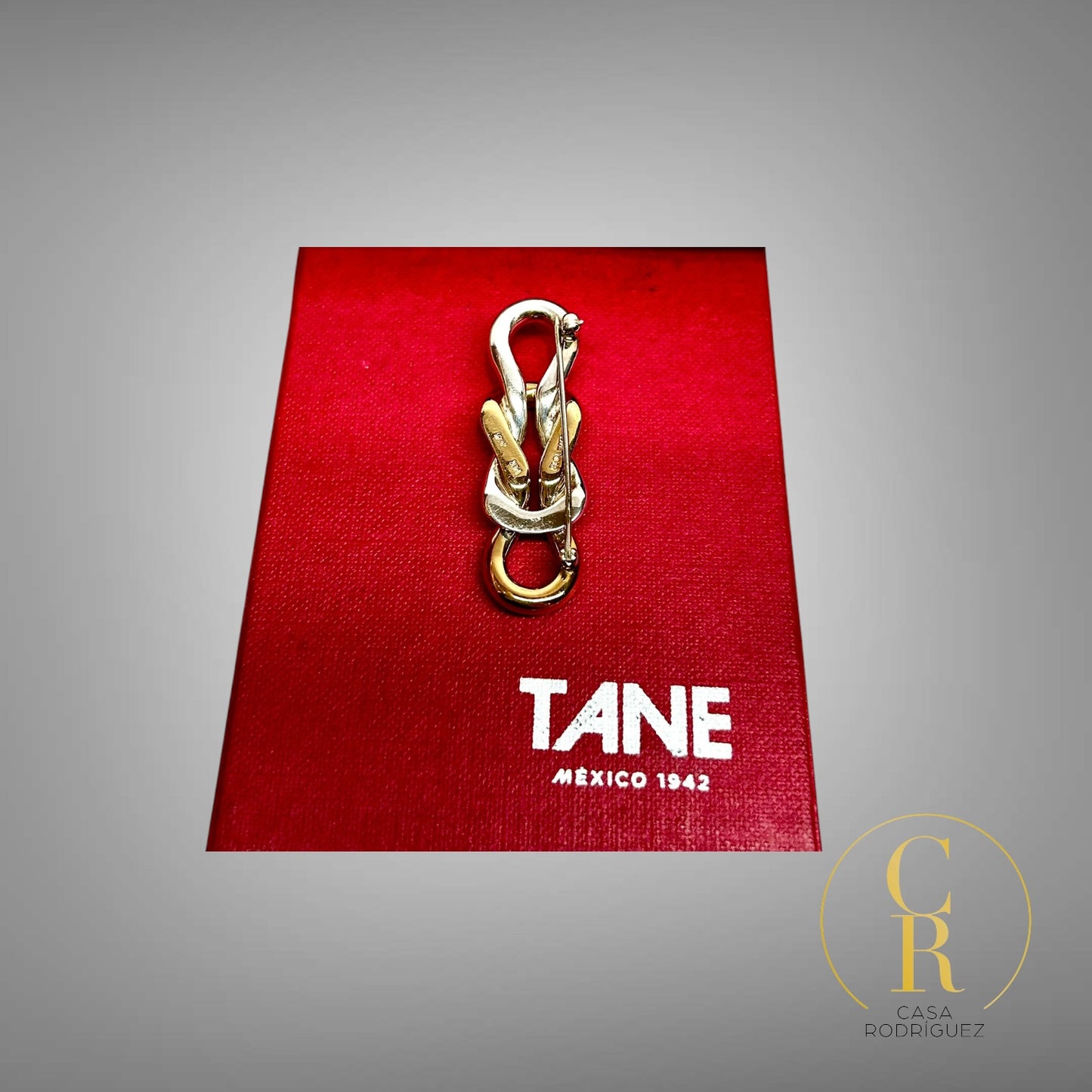Broche Tane Entrelazado Nudo Vermeil
