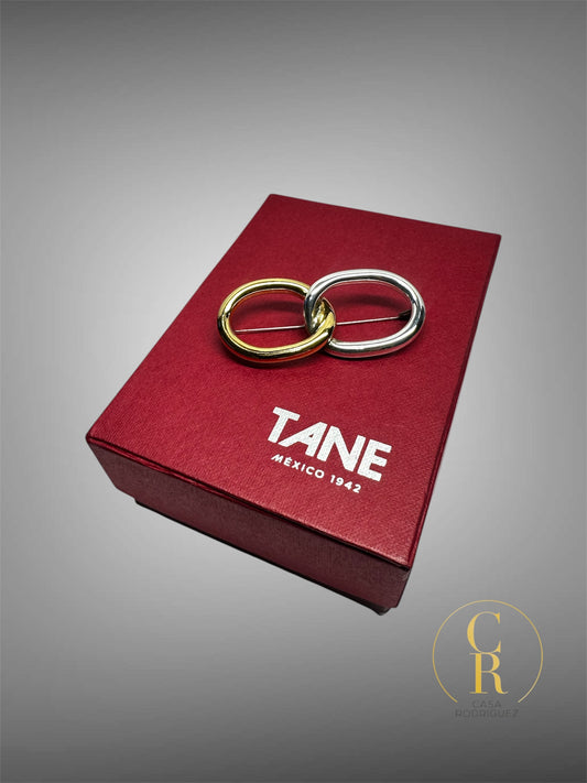 Broche Tane Circulos Vermeil