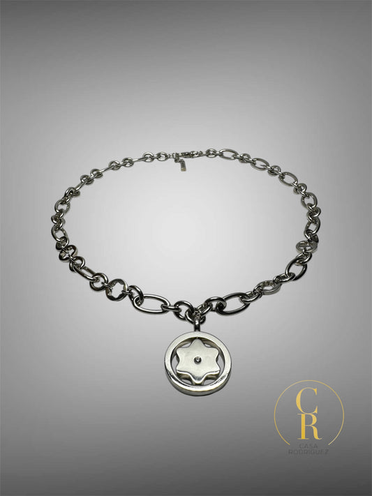 Collar Montblanc Estrella Con Diamante