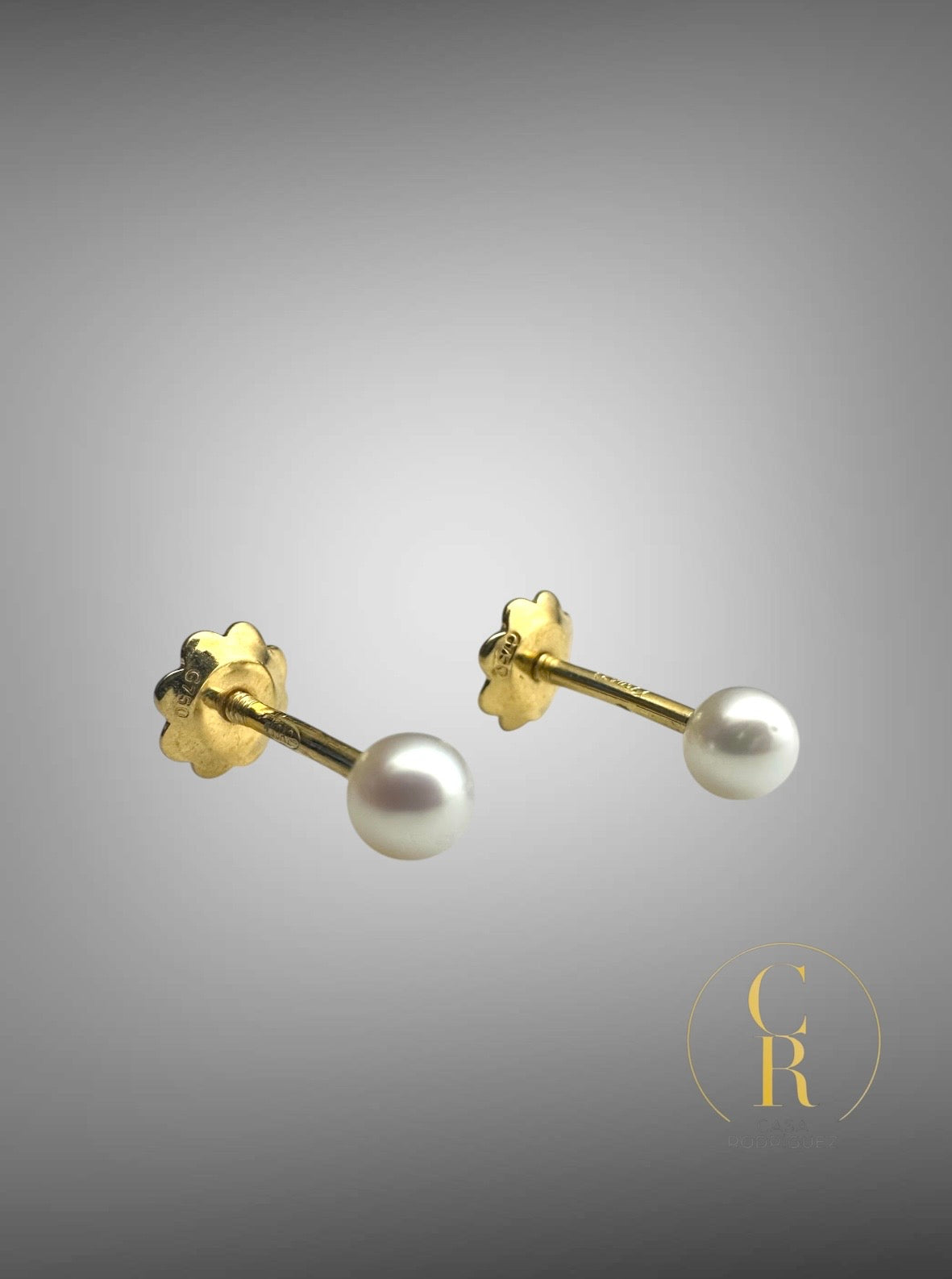 Broqueles para Bebé con Perla 18k.