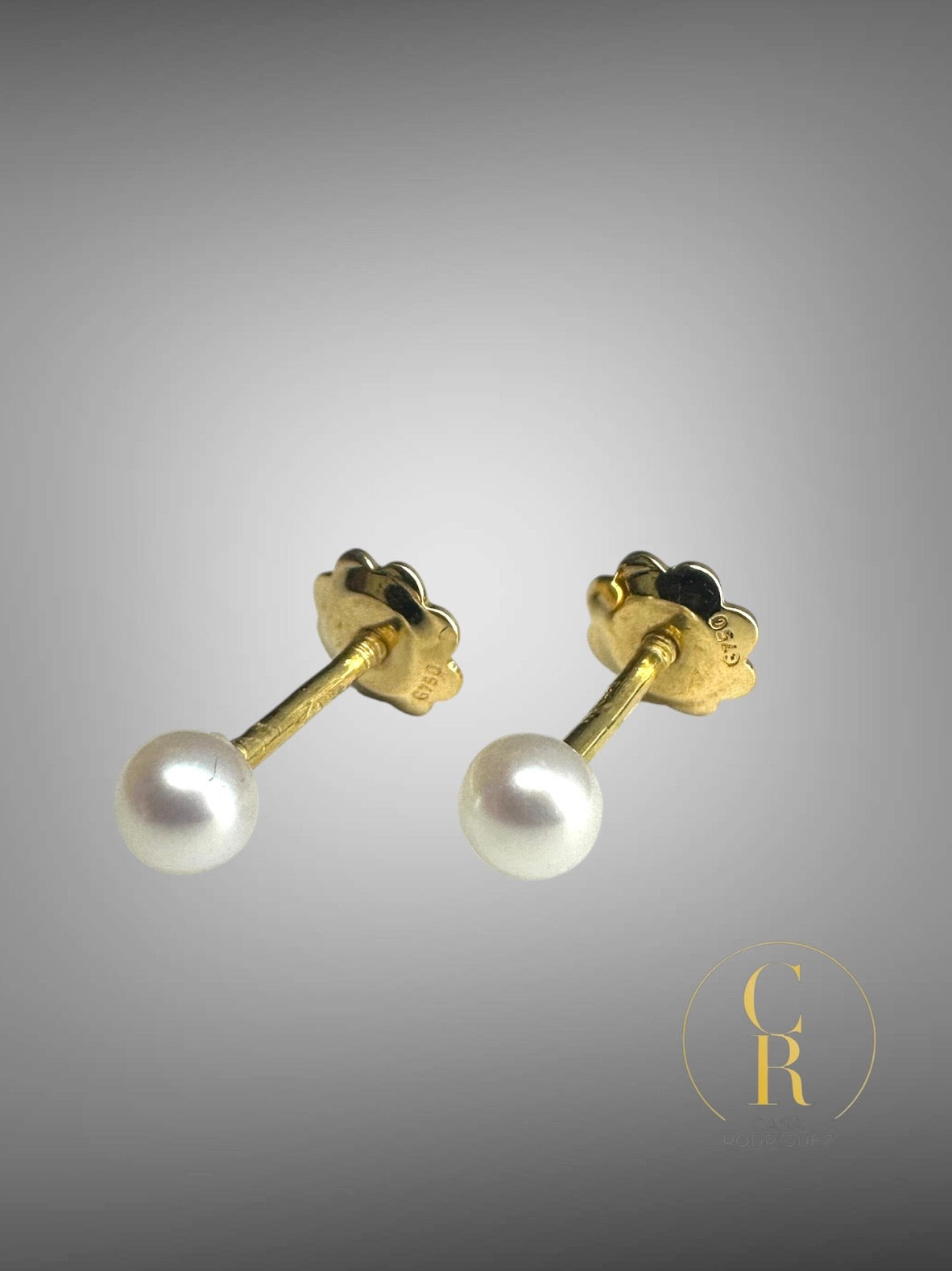 Broqueles para Bebé con Perla 18k.