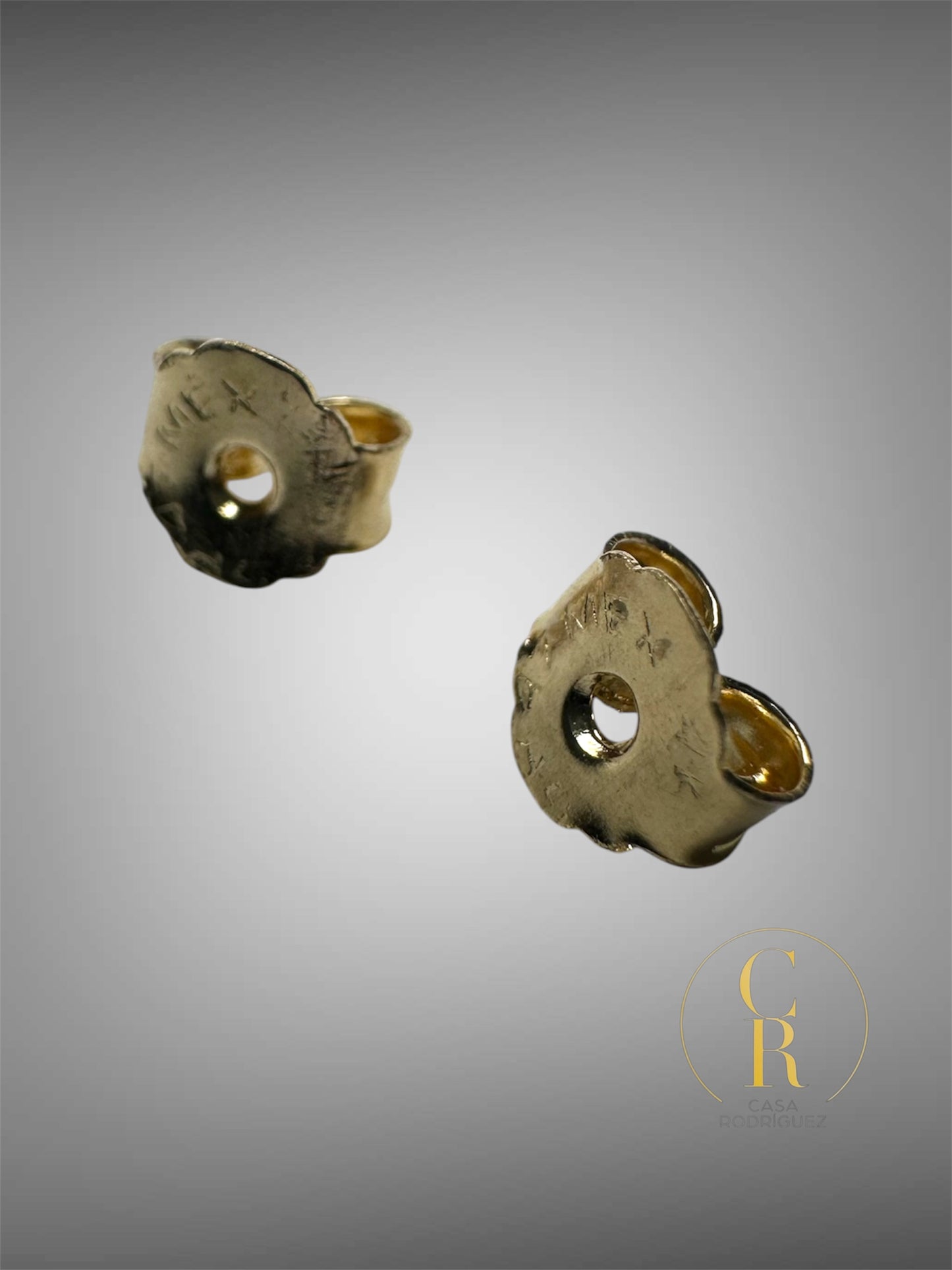 Aretes Circulares con Diamantes y Oro 14k