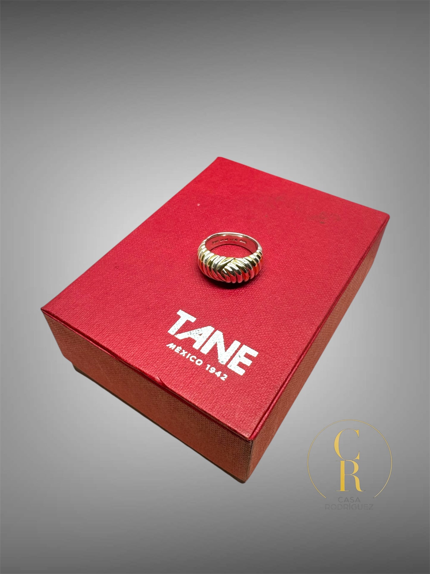 Anillo Tane Rayado Vermeil