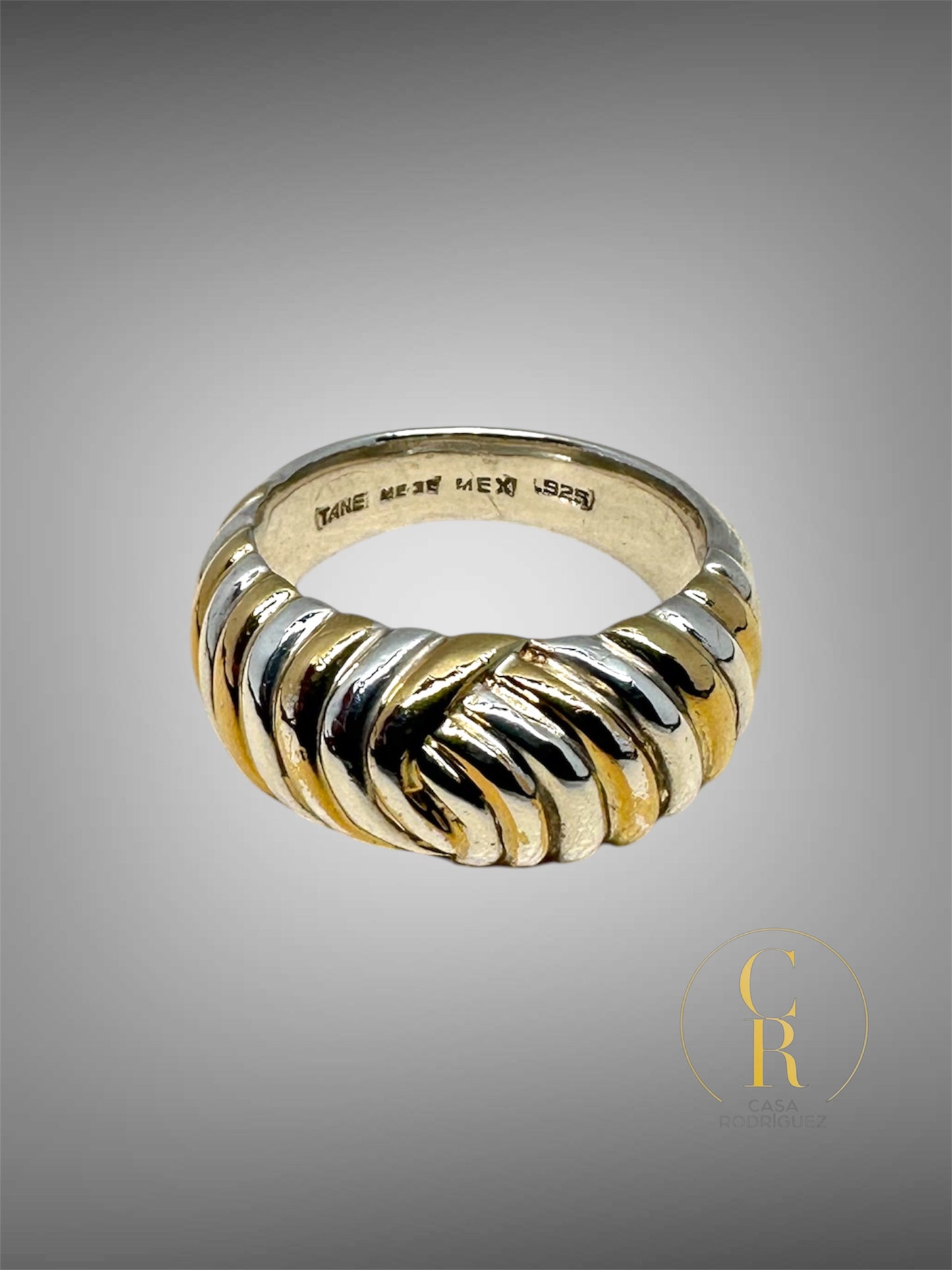 Anillo Tane Rayado Vermeil