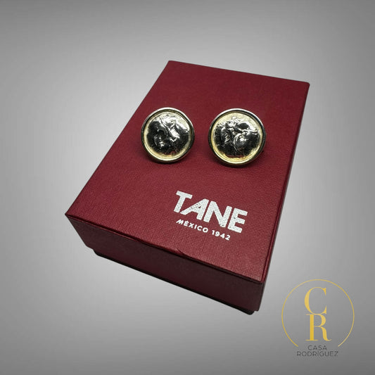 Aretes Tane Circulares Vermeil.