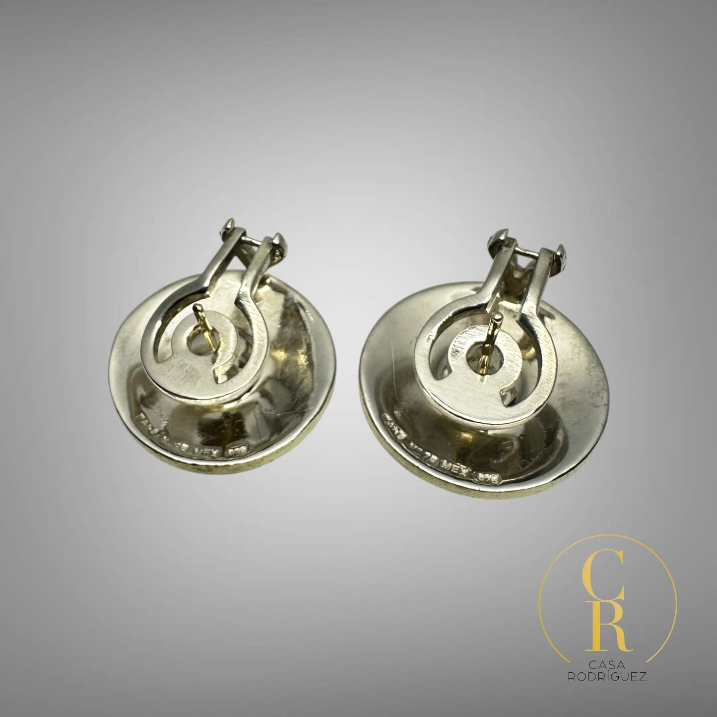 Aretes Tane Circulares Vermeil.