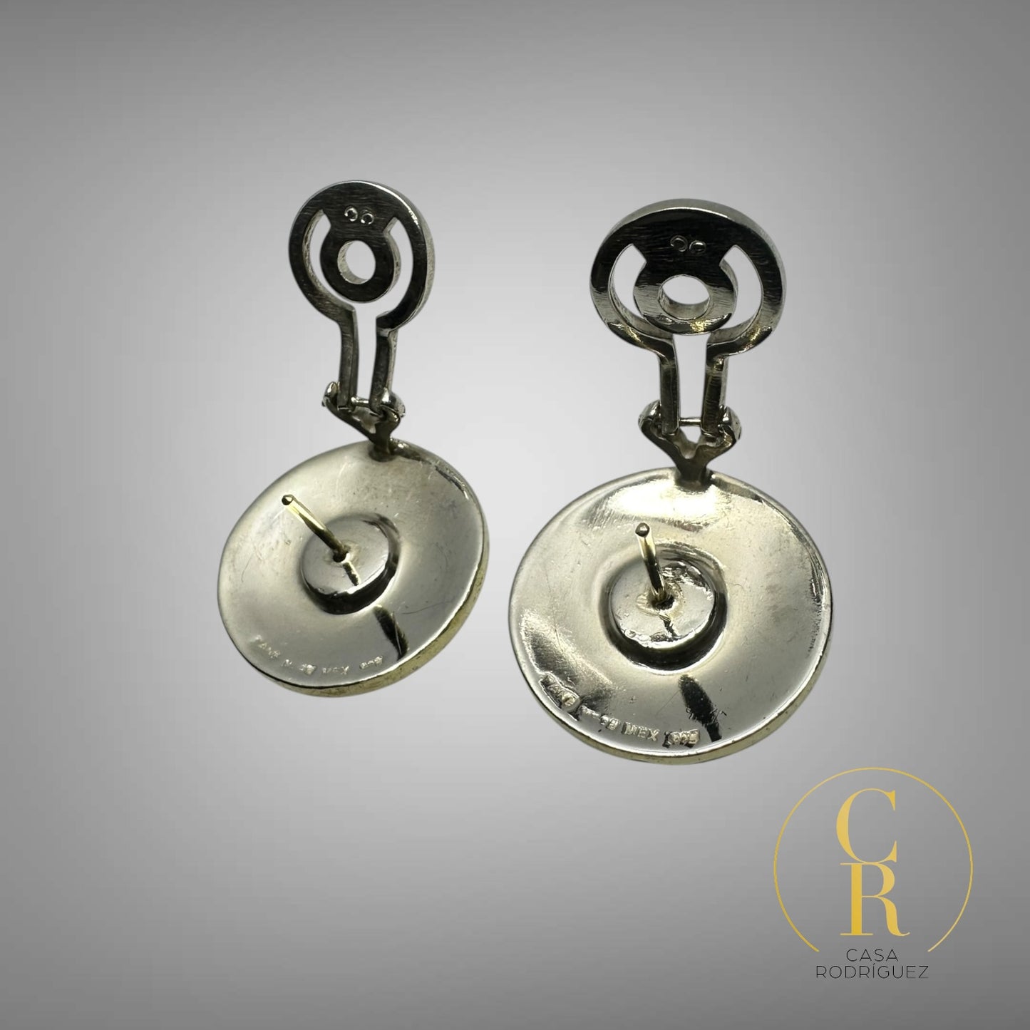 Aretes Tane Circulares Vermeil.