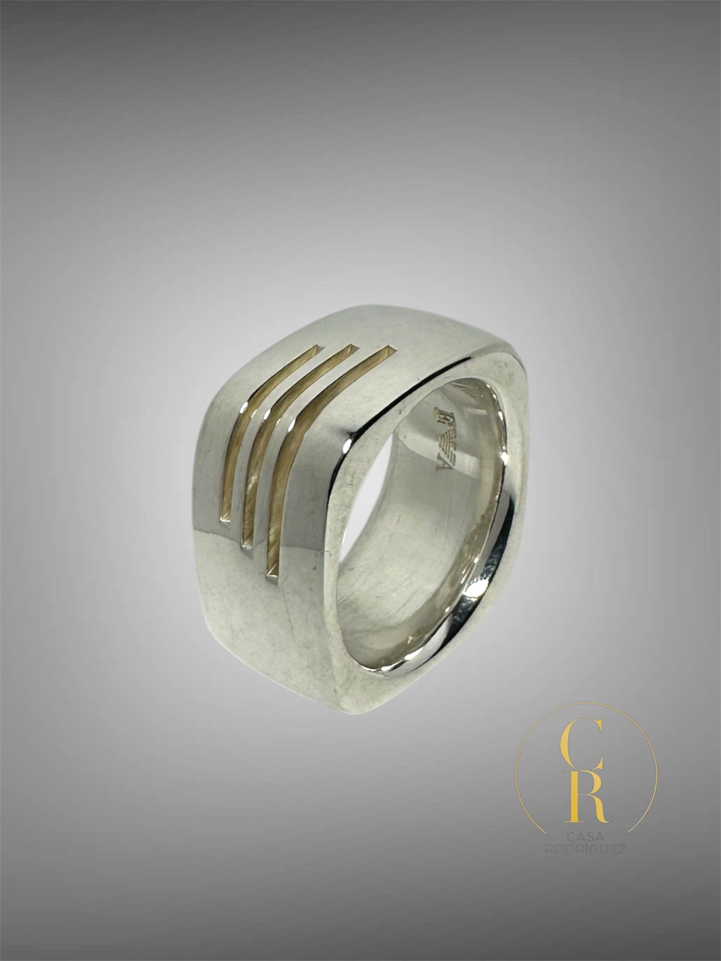Anillo Emporio Armani Cuadrado