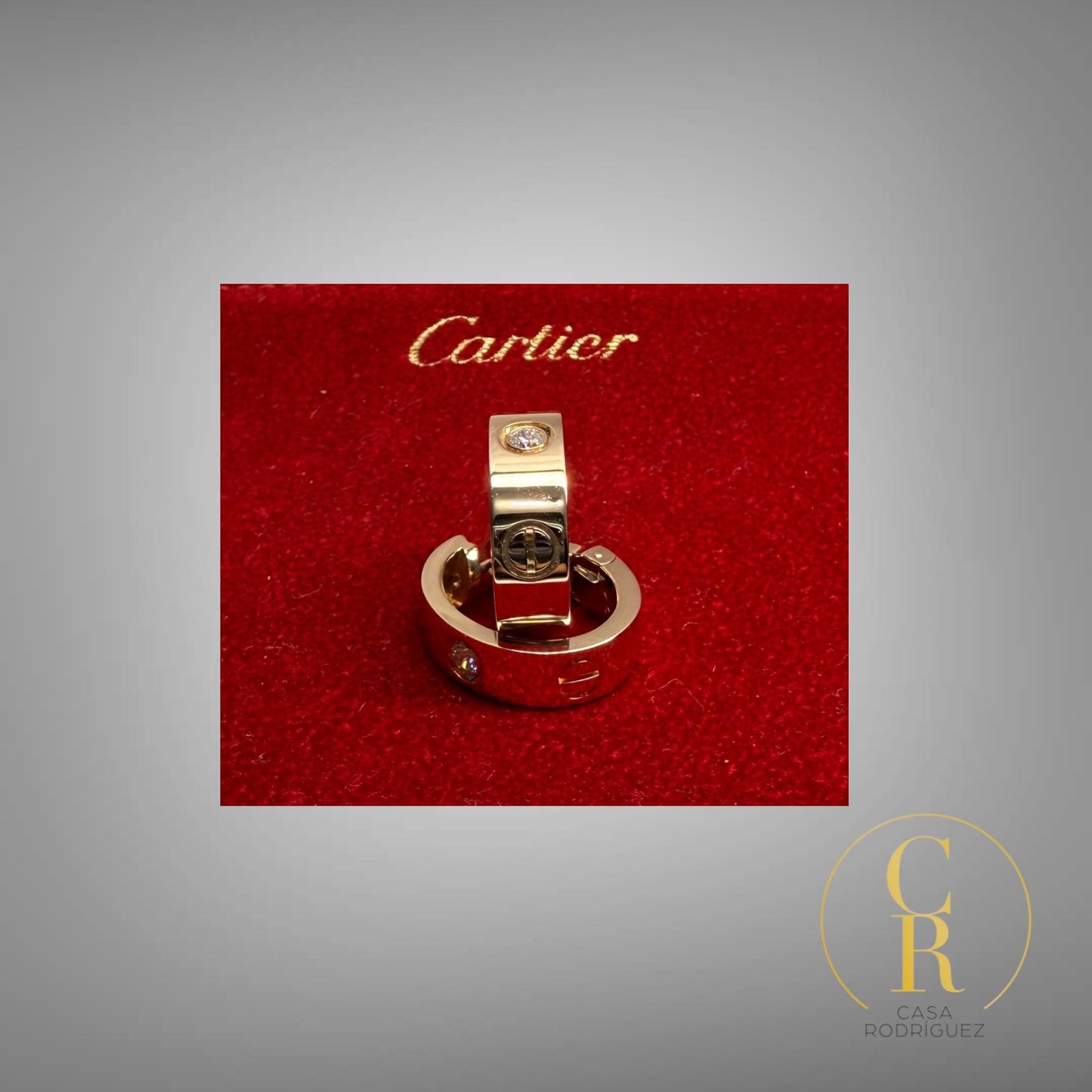 Aretes Cartier Love con Diamantes.