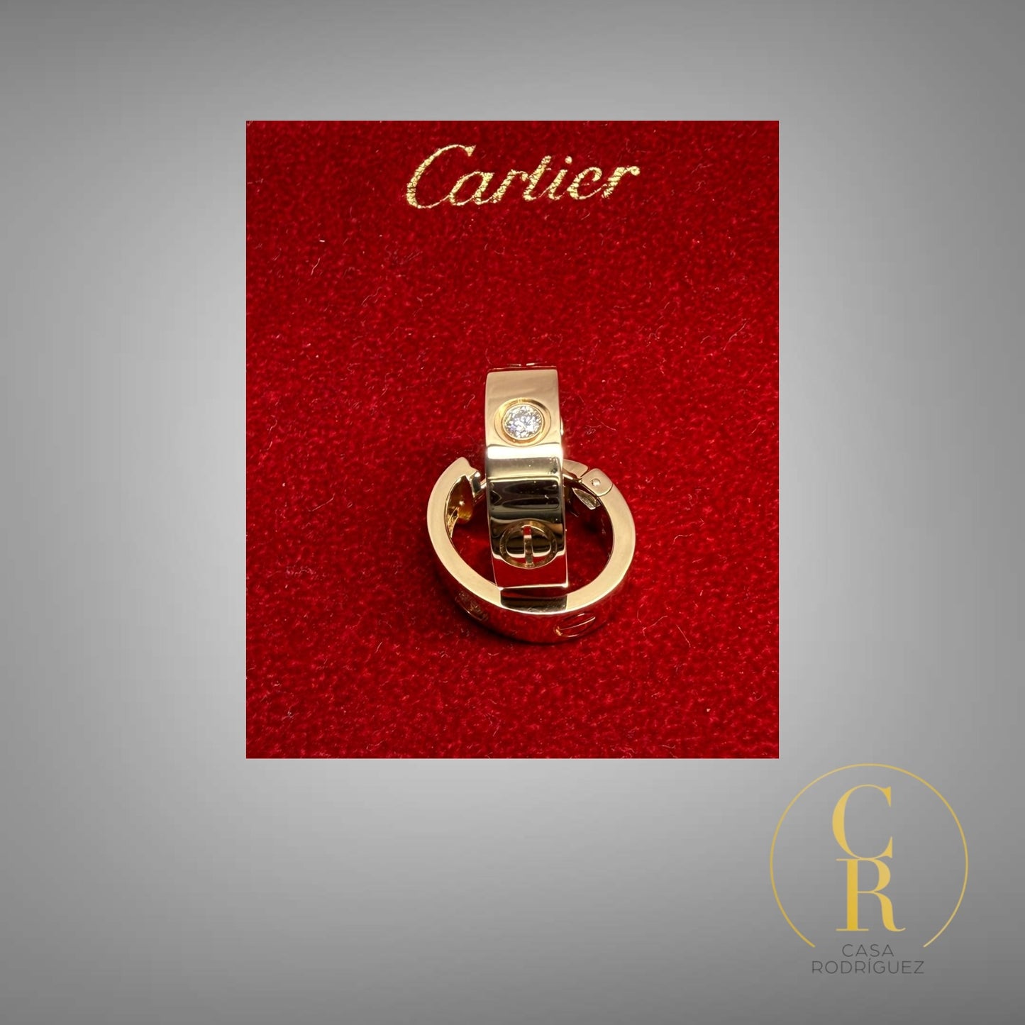 Aretes Cartier Love con Diamantes.