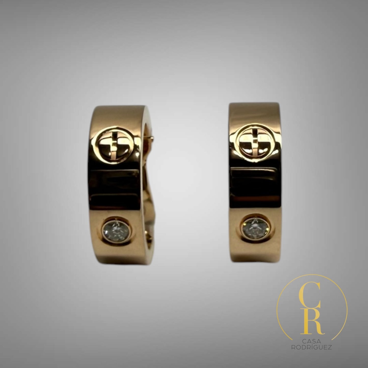 Aretes Cartier Love con Diamantes.