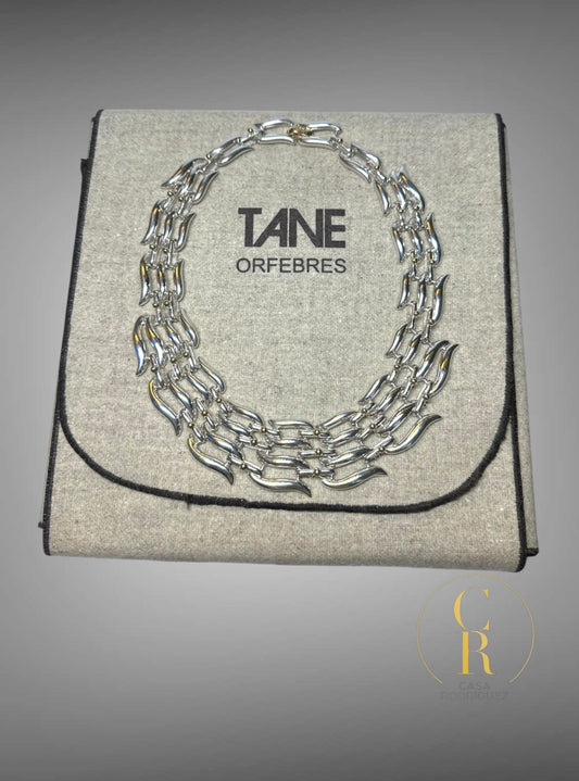 Collar Tane Ondas y Cuentas Vermeil.