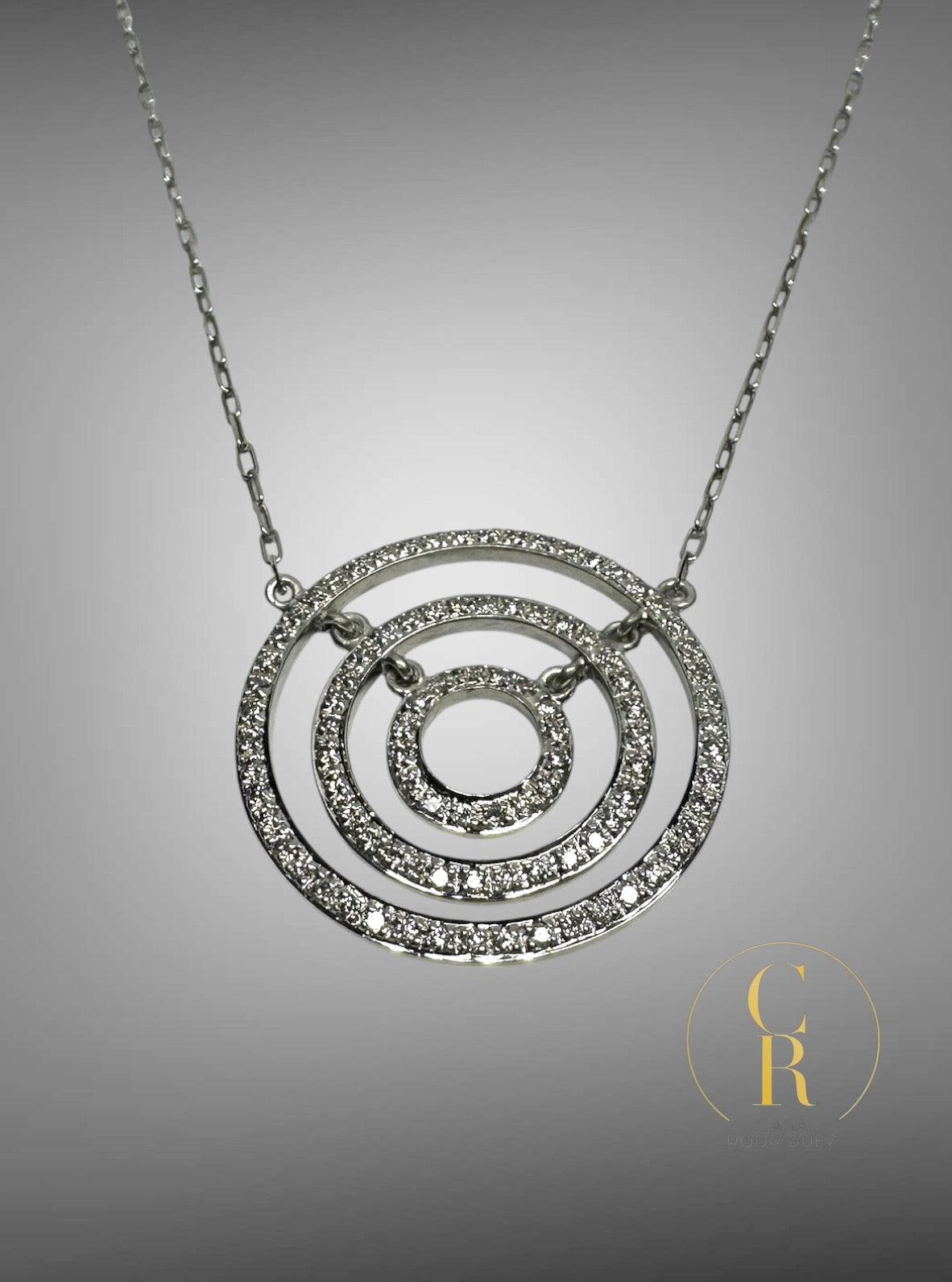 Collar 3 Aros con Diamantes