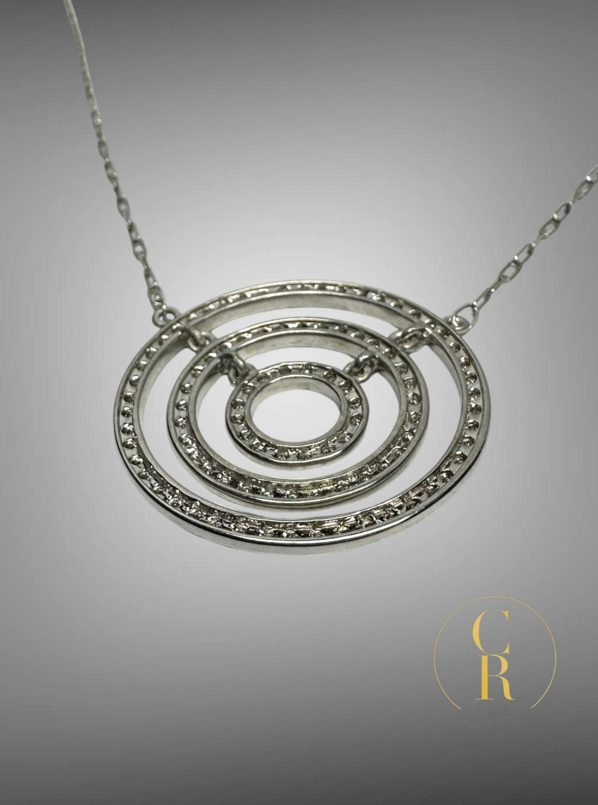 Collar 3 Aros con Diamantes
