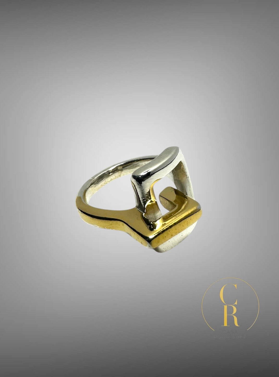 Anillo Tane Cuadro Entrelazado Vermeil