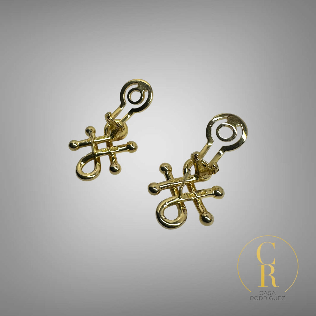 Aretes Tane Anudados 18k