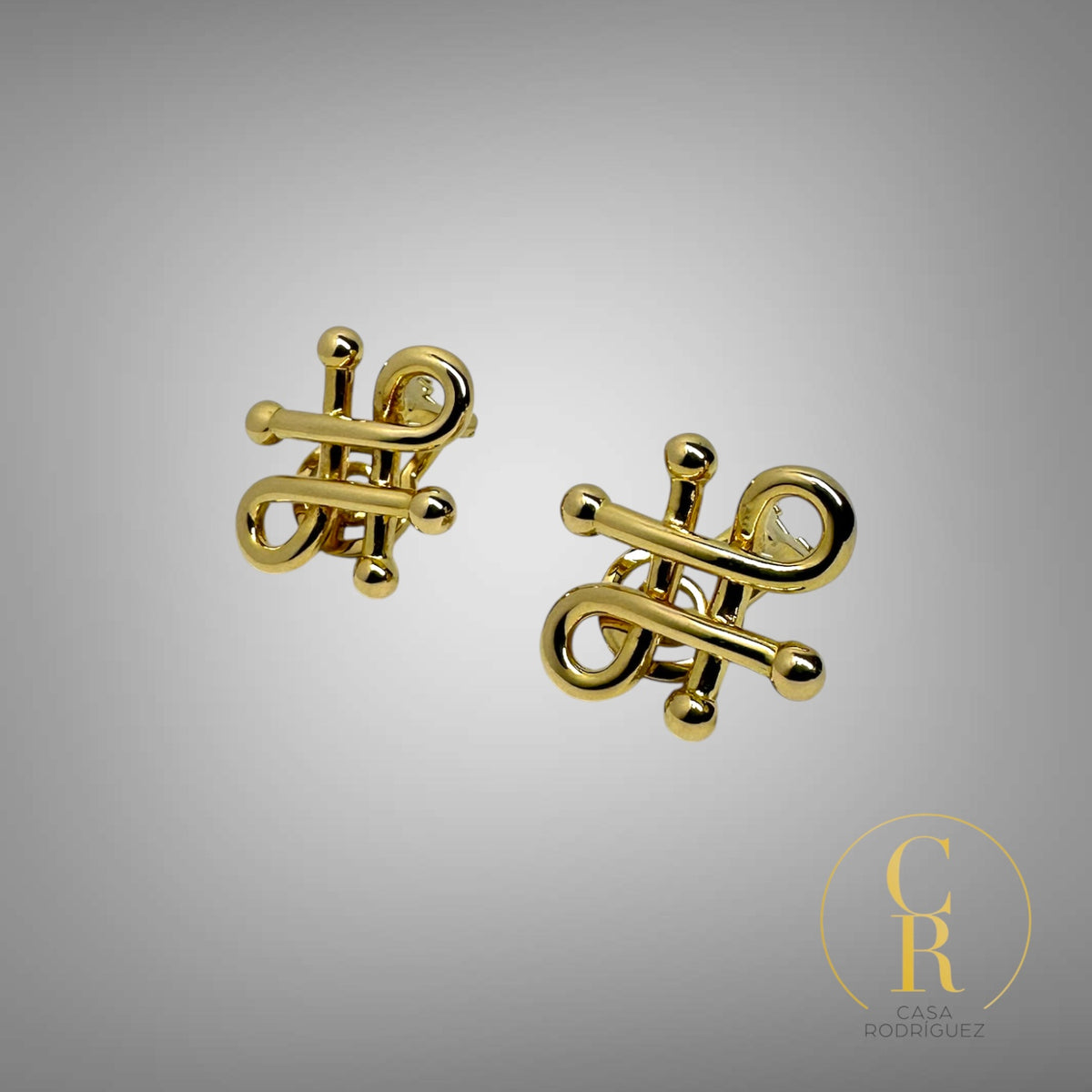 Aretes Tane Anudados 18k