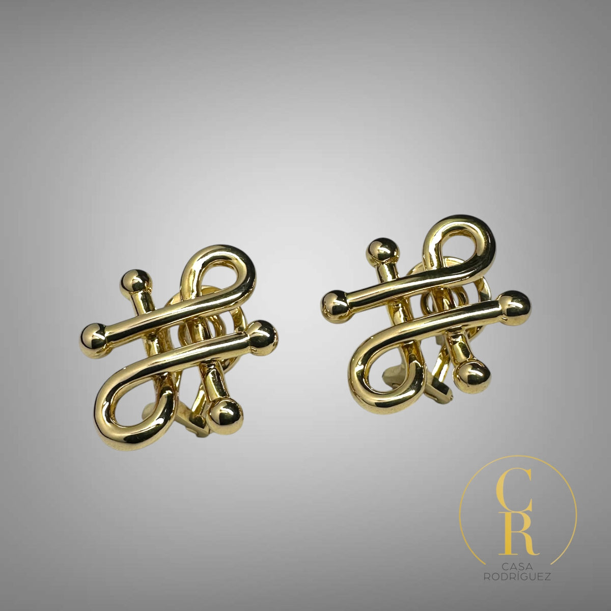 Aretes Tane Anudados 18k
