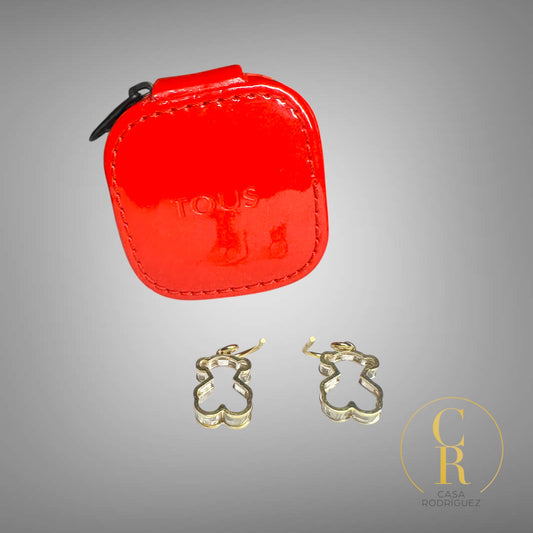 Aretes Tous Osito y Cristales Vermeil.