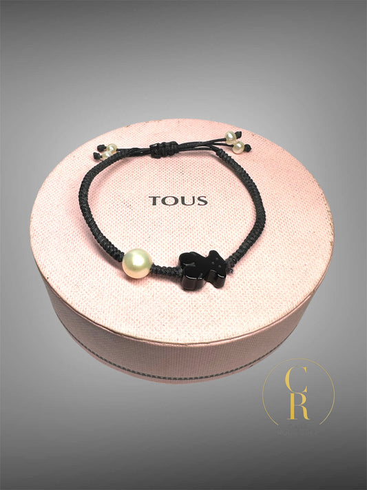 Pulsera Tous Tejida Osito con Perlas