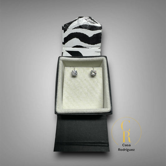 Broqueles con Brillantes en Platino