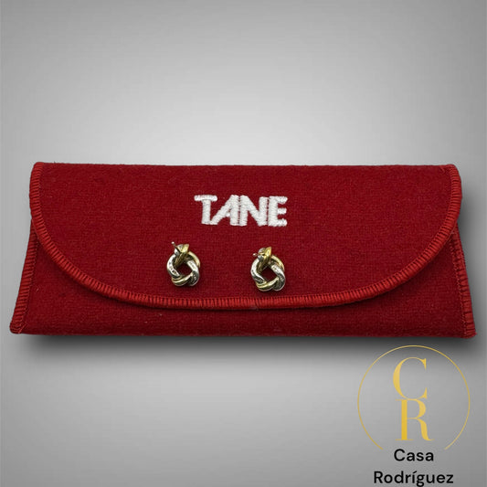 Aretes Tane Circulos Entrelazados Vermeil.