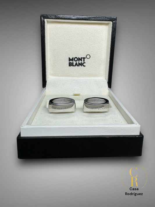 Mancuernillas montblanc en plata.