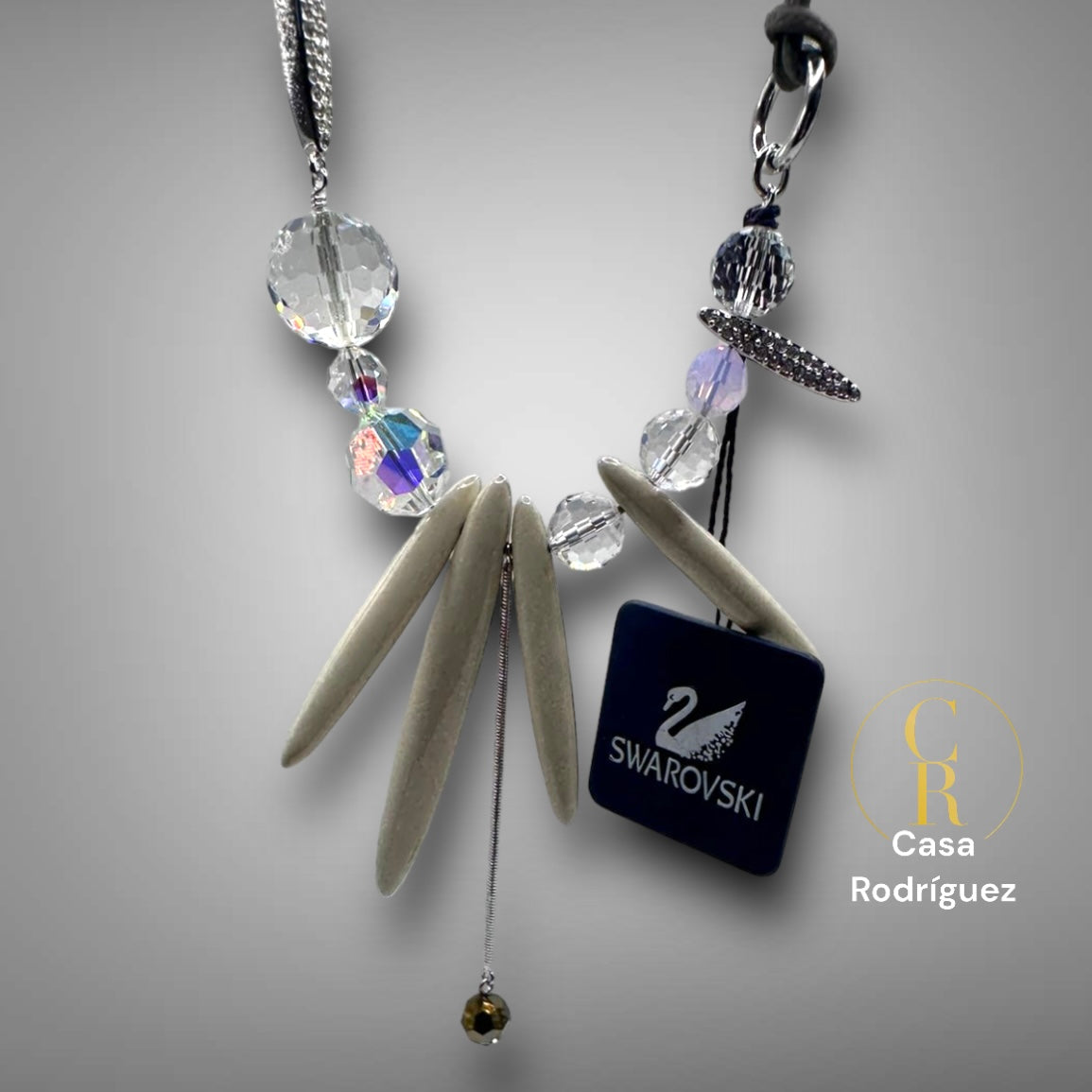 conjunto pulsera y collar swarovski