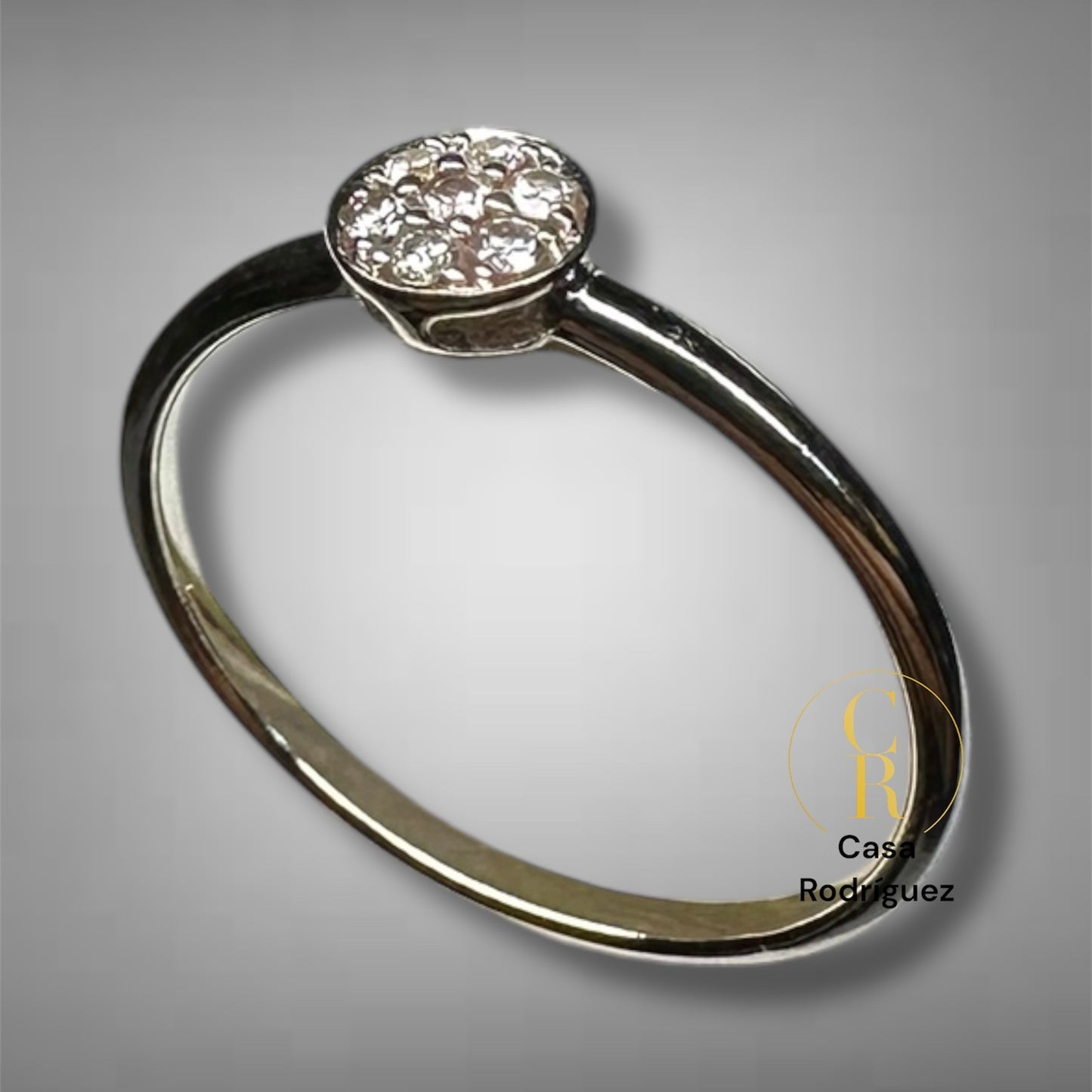 Anillo Oro Blanco Pandora Con Diamantes
