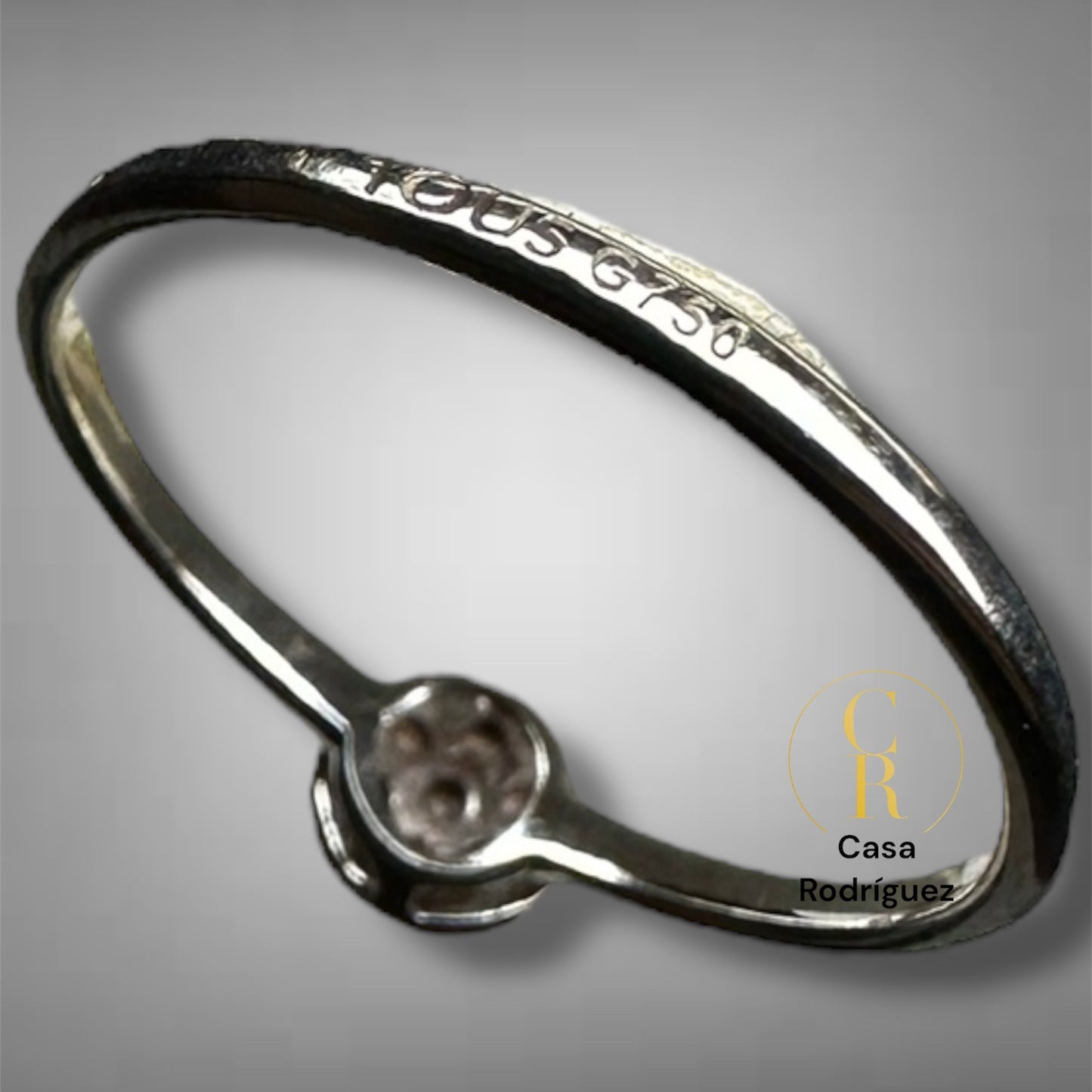 Anillo Oro Blanco Pandora Con Diamantes