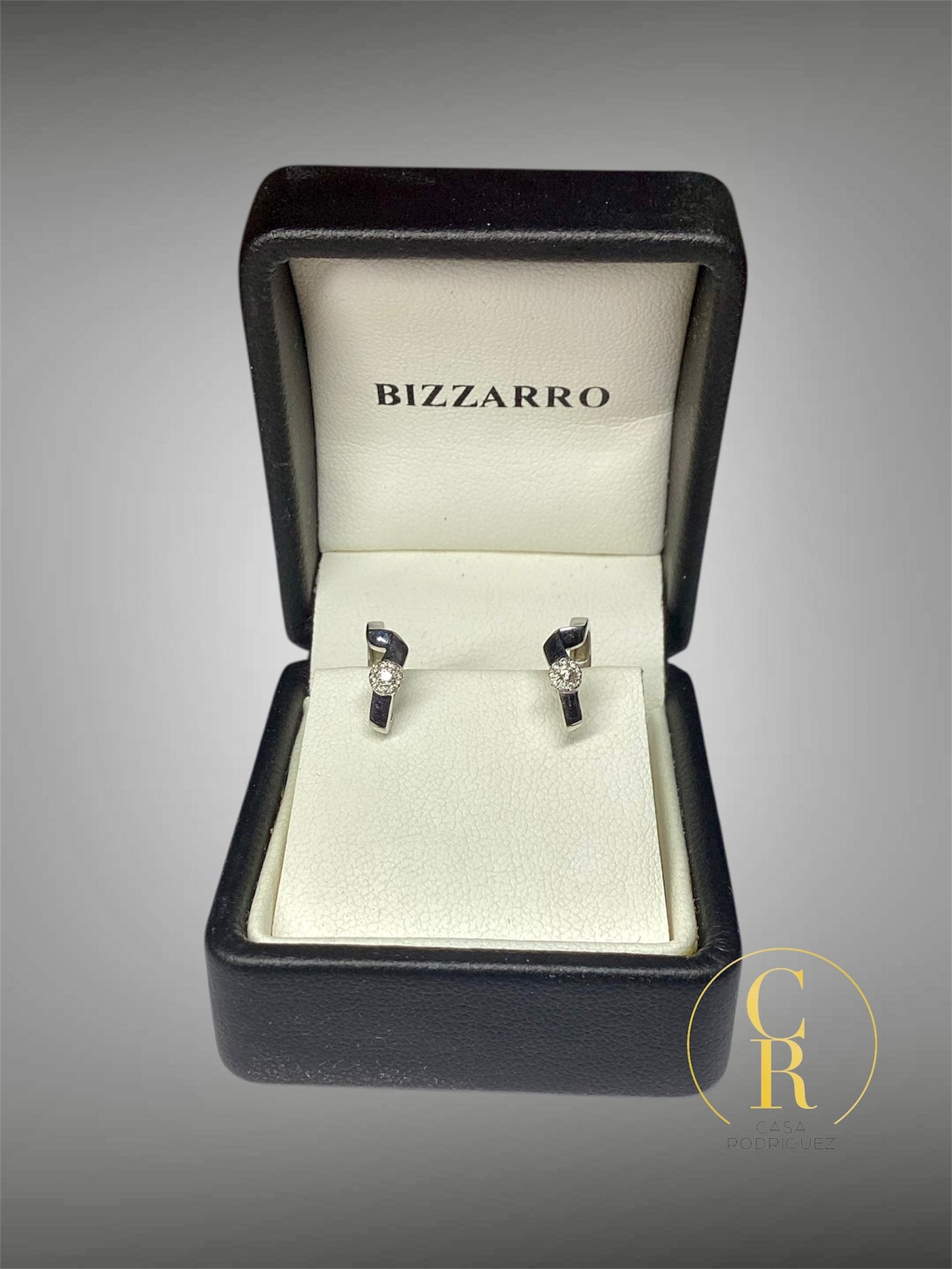 Aretes Bizzarro Oro 14k y Diamantes