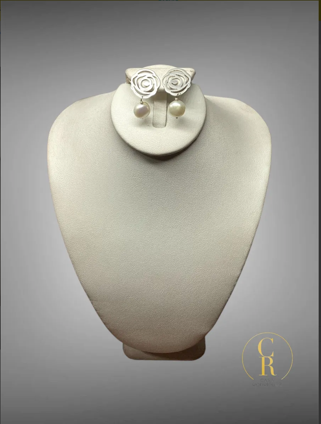 Aretes Tous Colgante Flor Perla