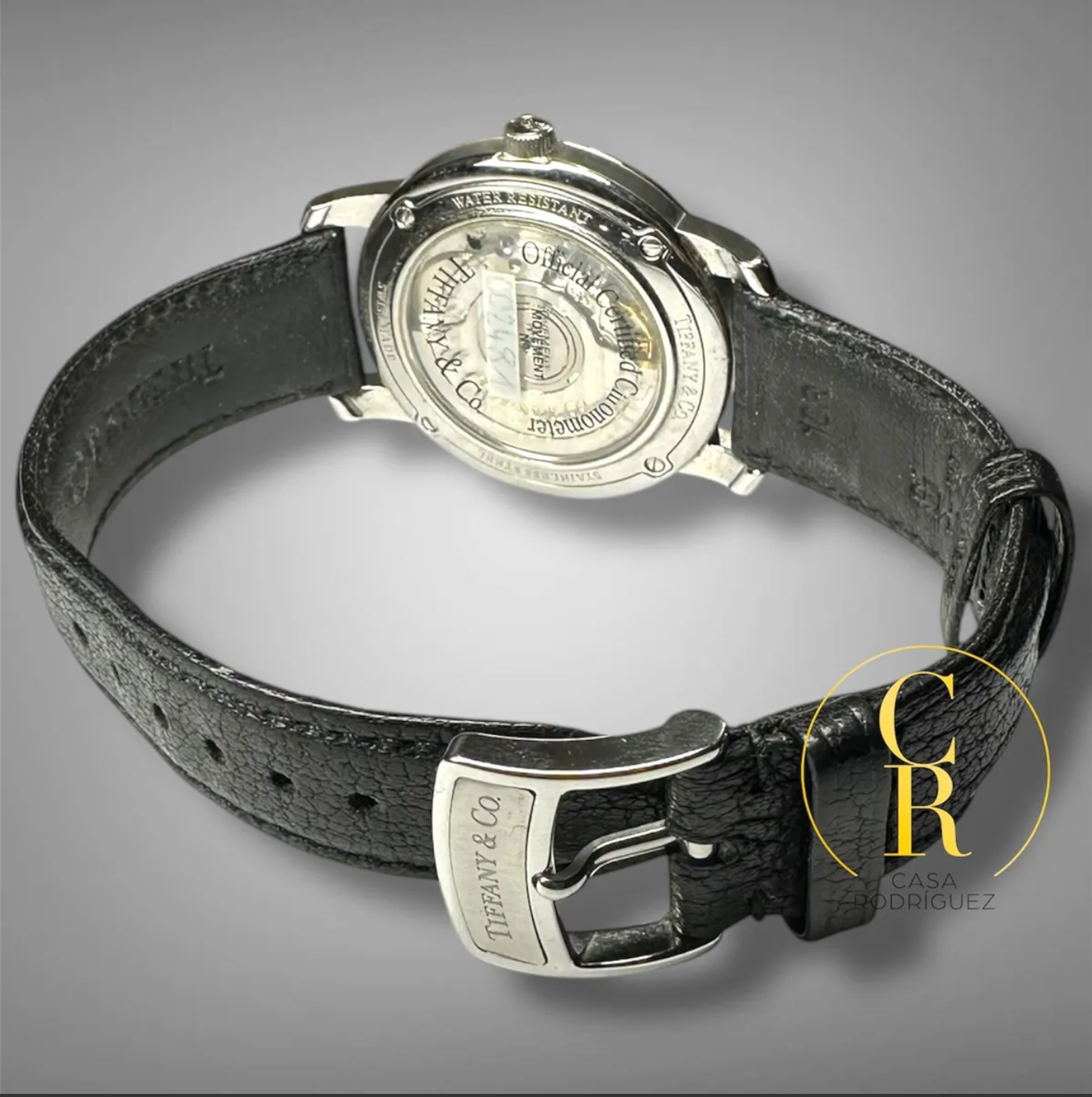 Reloj Tiffany & Co. Atlas Negro Plateado