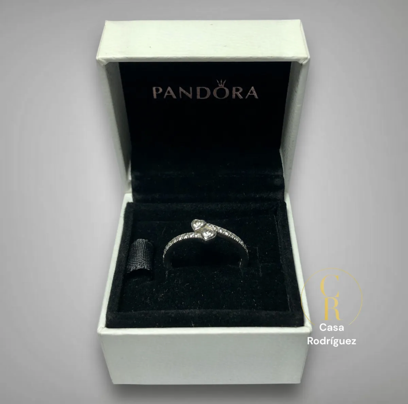 Anillo Pandora Doble Corazón