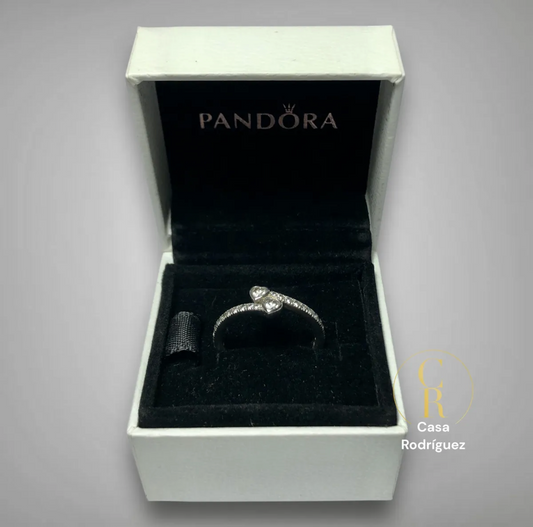 Anillo Pandora Doble Corazón