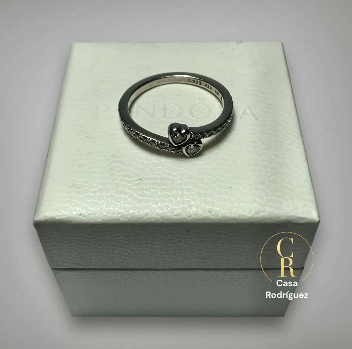 Anillo Pandora Doble Corazón