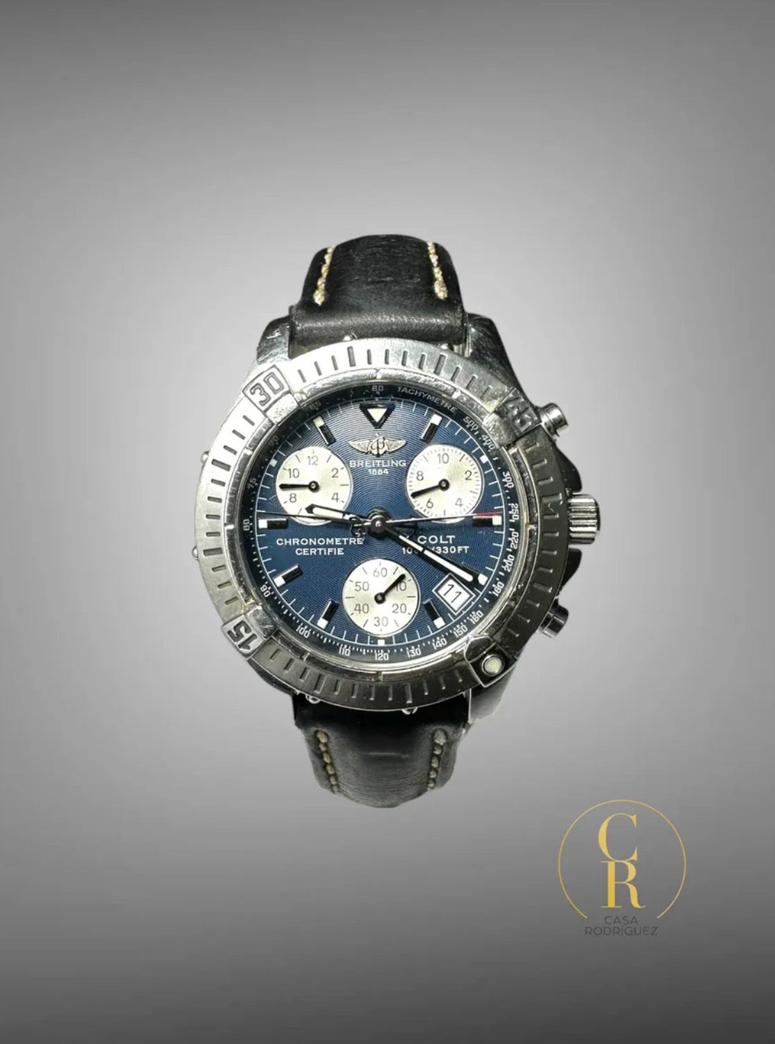 Reloj Breitling Colt Chronograph Negro Plateado Azul Marino