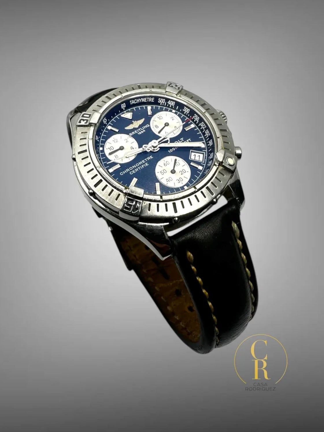 Reloj Breitling Colt Chronograph Negro Plateado Azul Marino